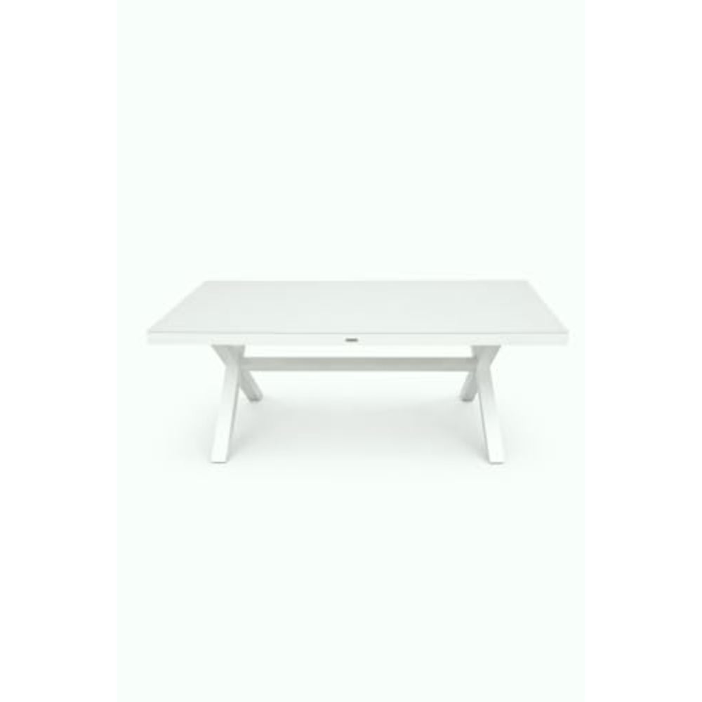 Patio 5-Seater Outdoor Sofa Set with Aluminum Frame & Bench - White
