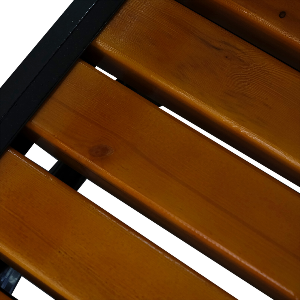 Patio Wood Garden Bench with Backrest