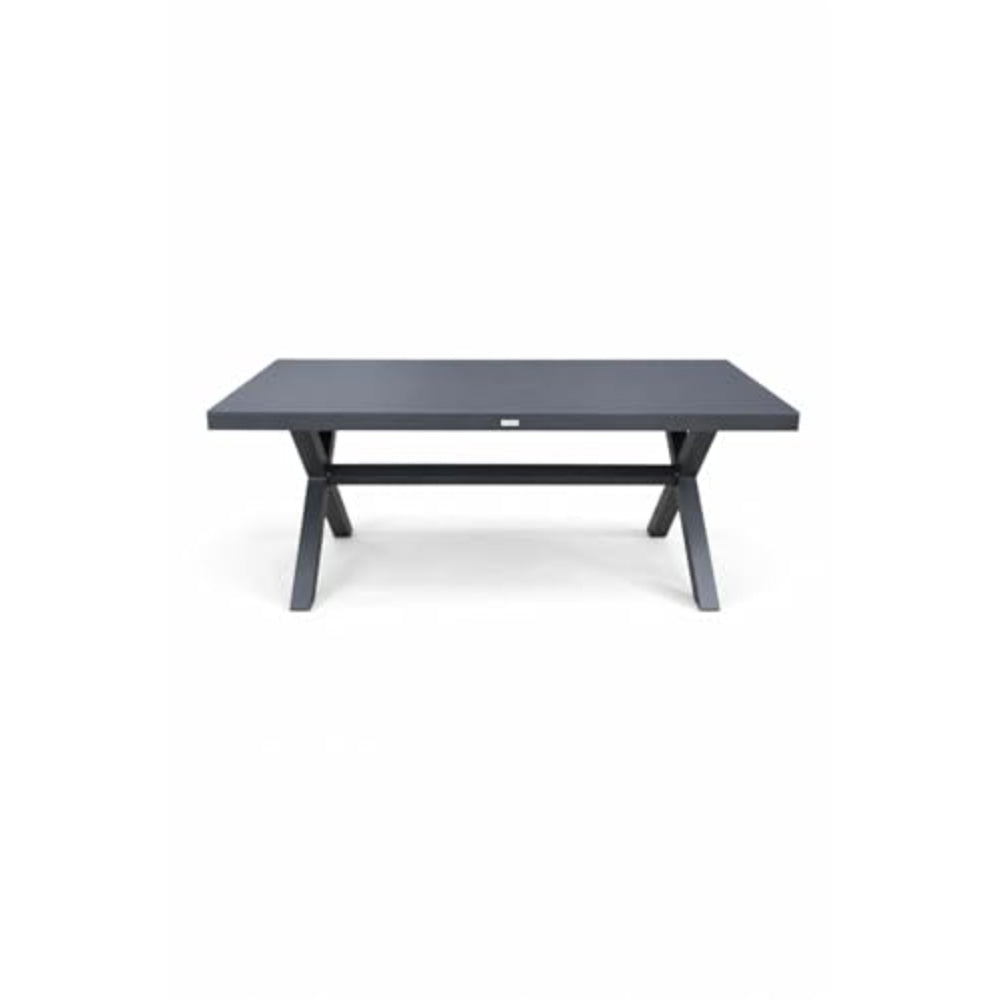 Patio 5-Seater Outdoor Sofa Set with Aluminum Frame & Bench - Dark Grey
