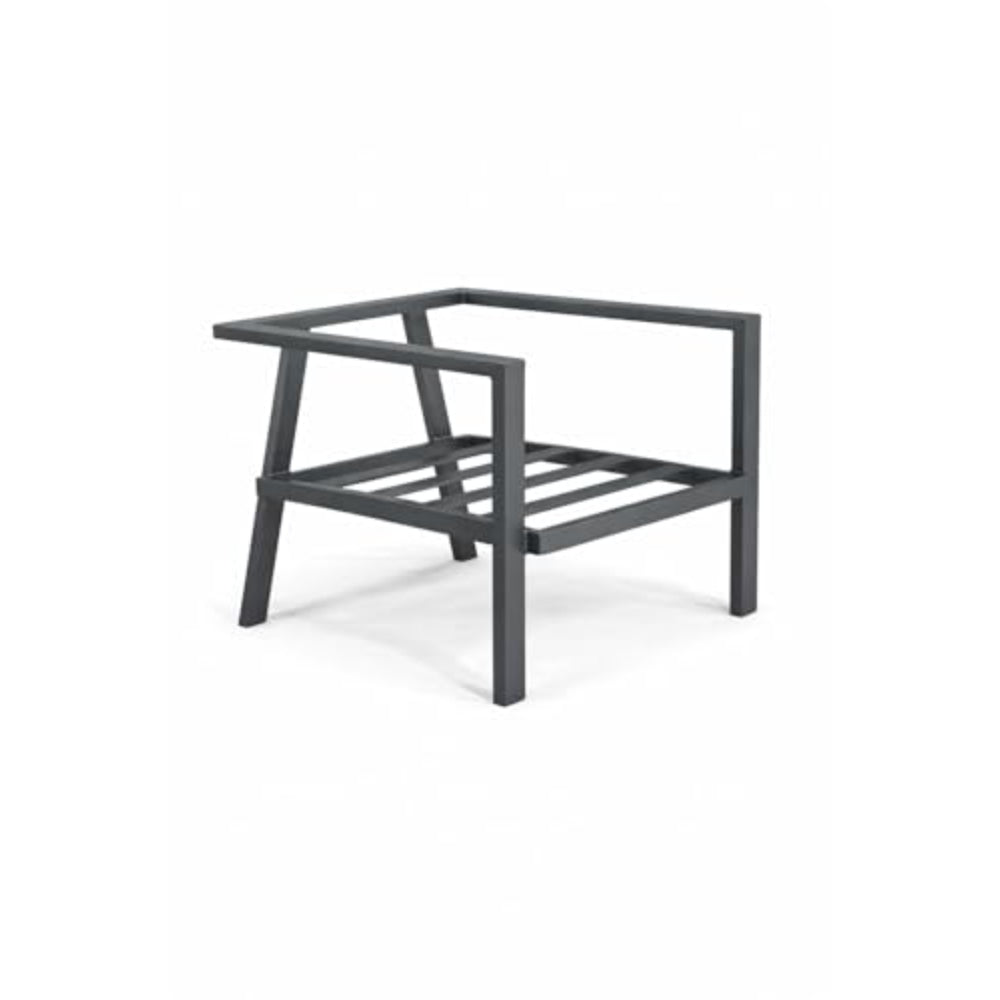 Patio 5-Seater Outdoor Sofa Set with Aluminum Frame & Bench - Dark Grey
