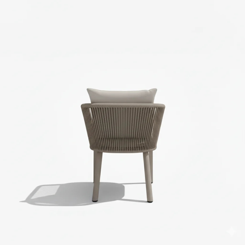 Patio Modern Aluminum 8-Seater Outdoor Dining Set with Cushioned Chairs