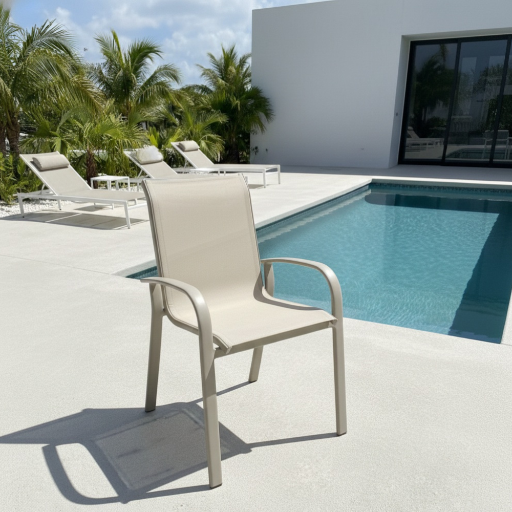Patio Aluminum Outdoor Chair Waterproof & Weather-Resistant