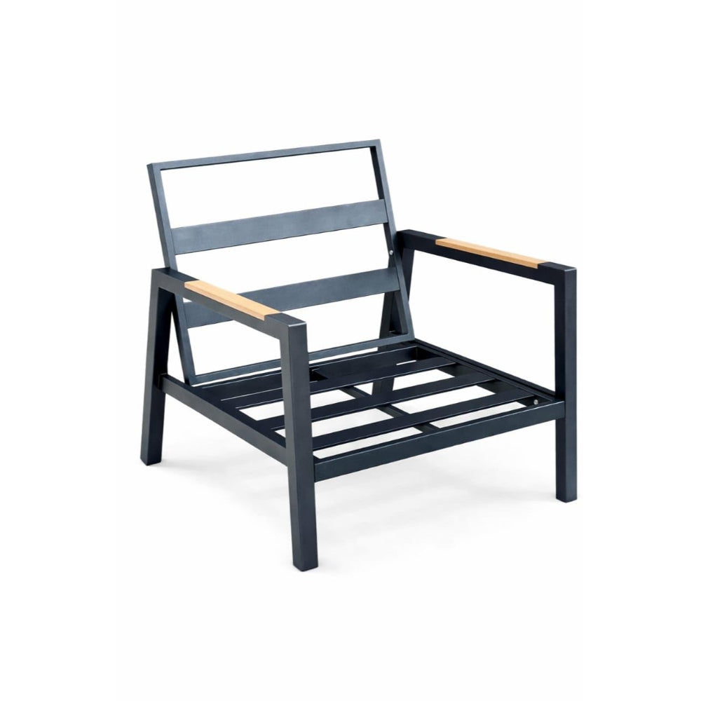 Patio 5-Seater Outdoor Sofa Set with Aluminum Frame & Coffee Table - Dark Grey