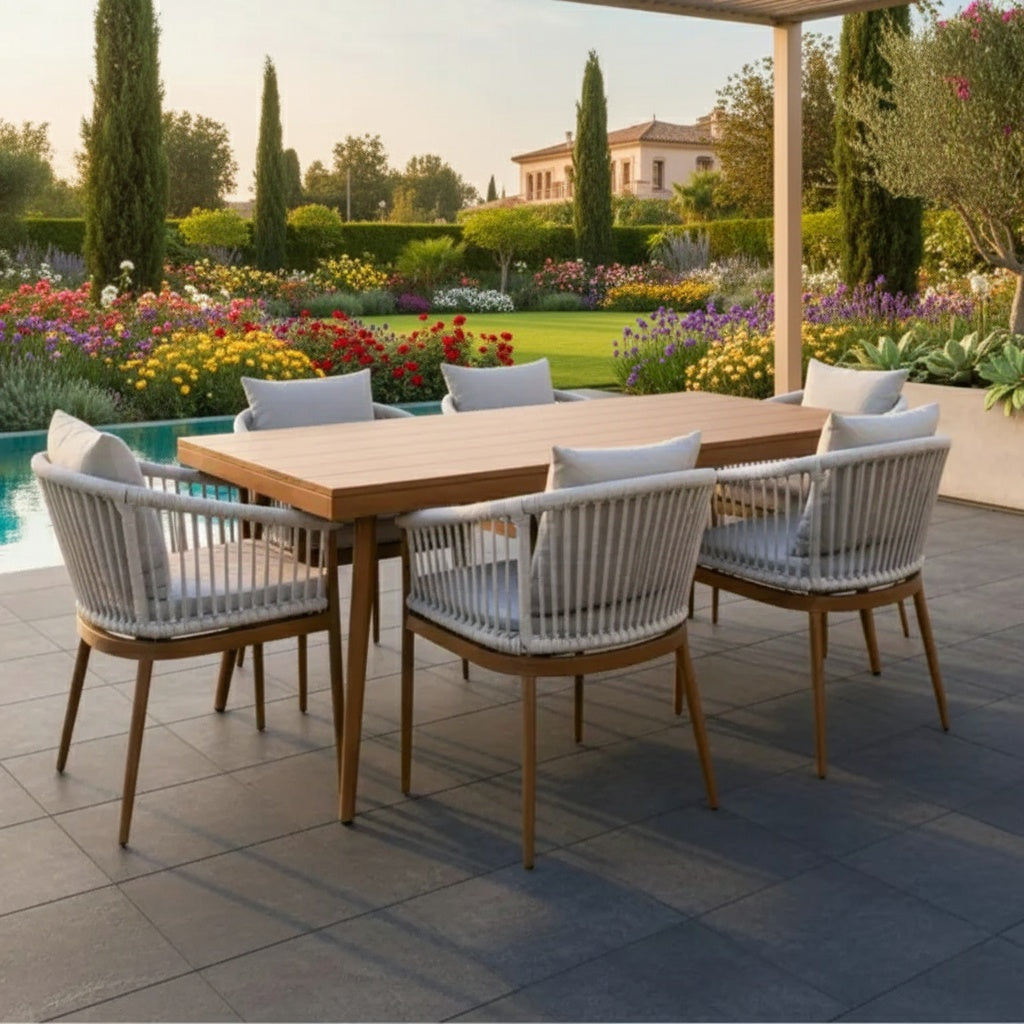 Patio Premium Outdoor Dining Set 6-Seater Elegance & Comfort
