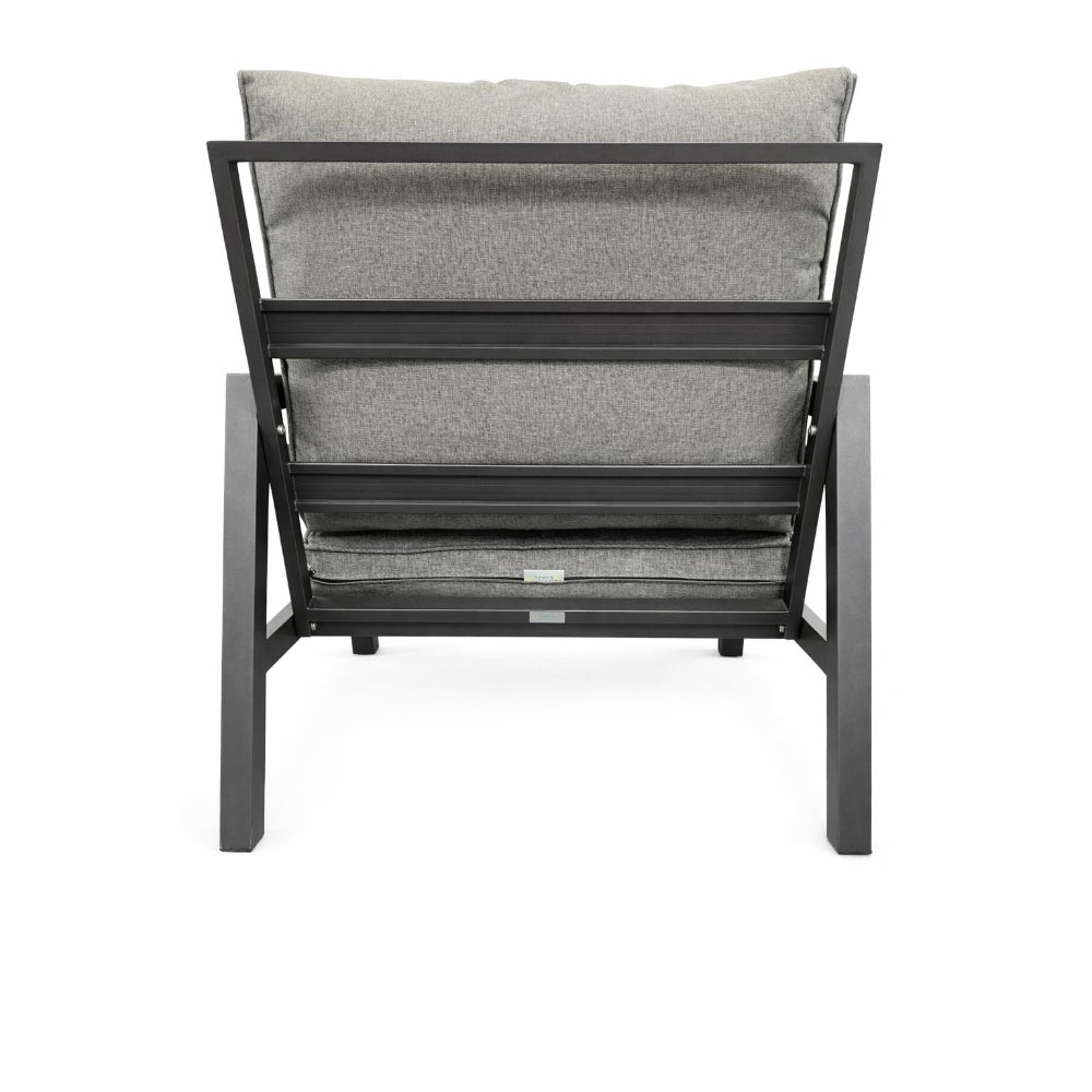 Patio 5-Seater Outdoor Sofa Set with Aluminum Frame & Coffee Table - Dark Grey