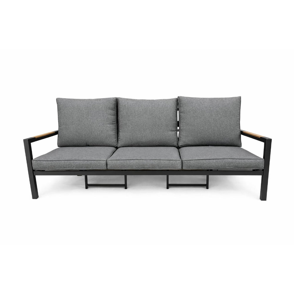 Patio 5-Seater Outdoor Sofa Set with Aluminum Frame & Coffee Table - Dark Grey
