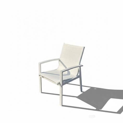 Patio Contemporary White Aluminum 4-Seater Outdoor Dining Set