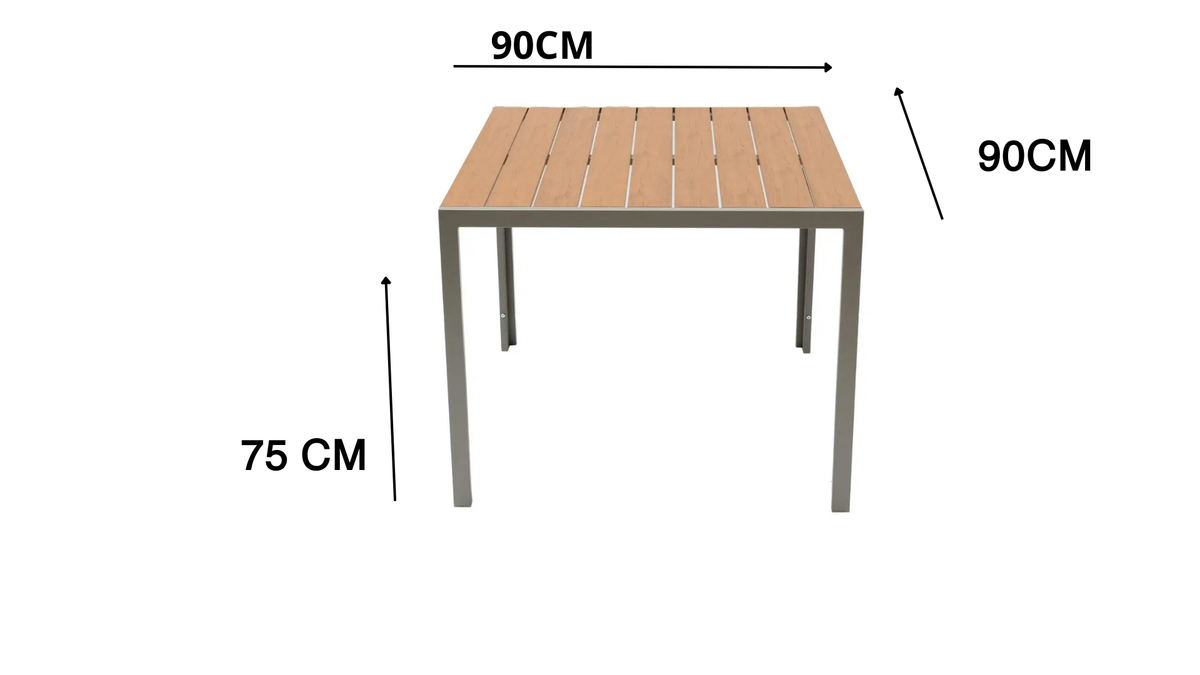 Patio Outdoor Dining/Patio Table (Aluminum & PVC)