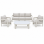 Capri Aluminium Sofa Set — 5-Seater Outdoor Furniture Set with Glass-Top Coffee Table