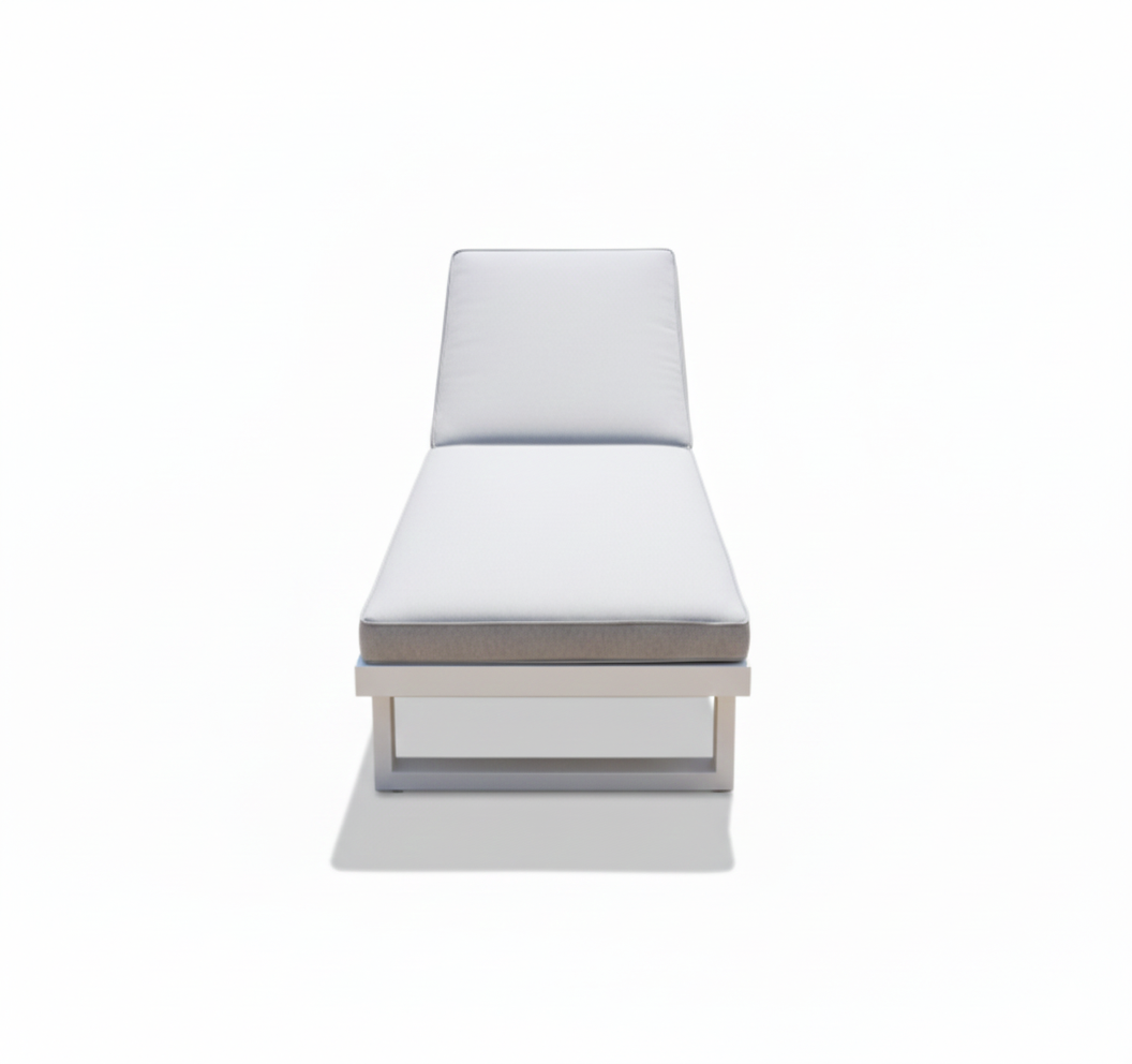 Patio Modern Aluminum Outdoor Sunbed with Cushions (1 Sunbed Only)