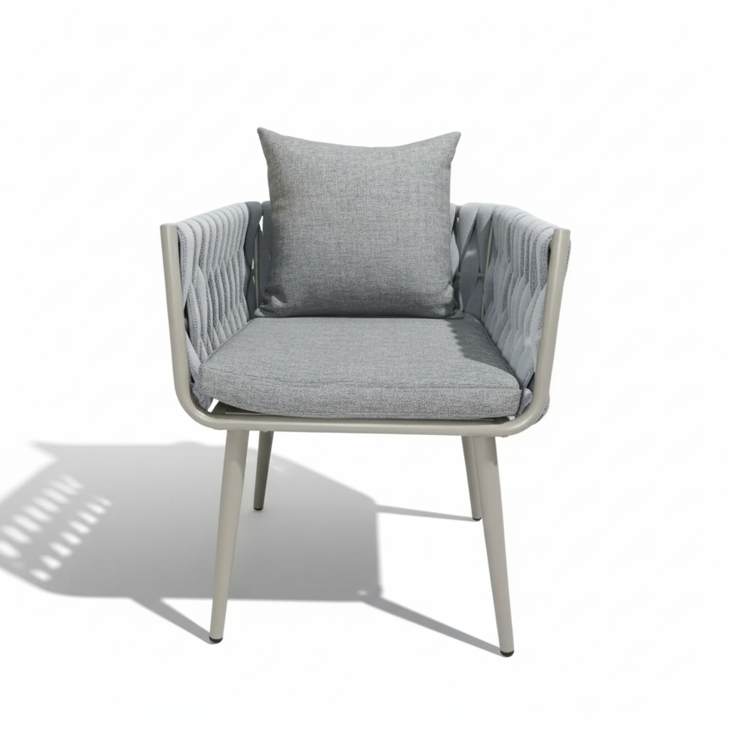 Patio Aluminum 8-Seater Outdoor Dining Set with Cushioned Chairs