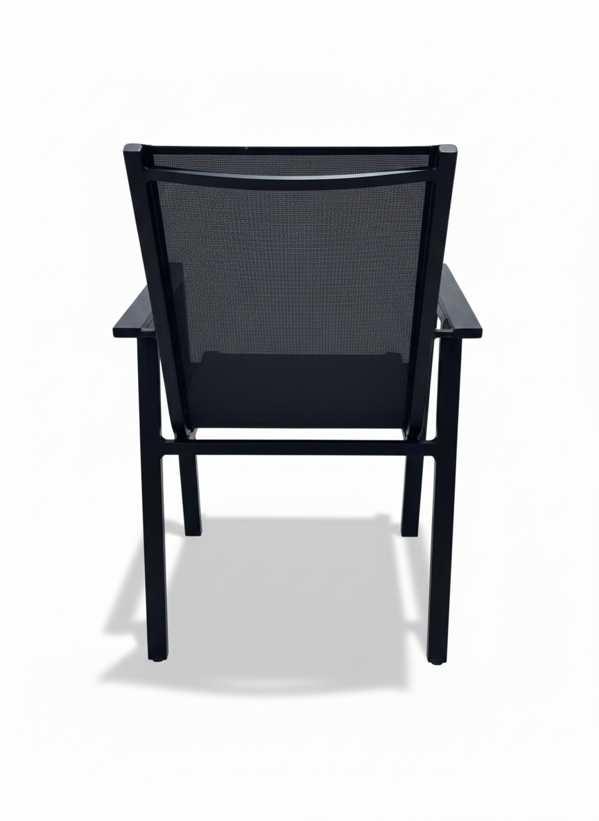 Patio Outdoor Aluminum Dining Chair Weather-Resistant