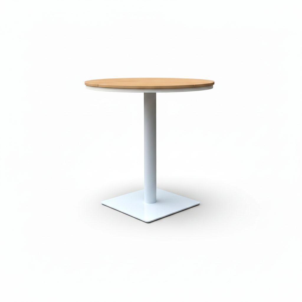 Patio NordicLine Aluminum Café Table with Wood-Effect Top