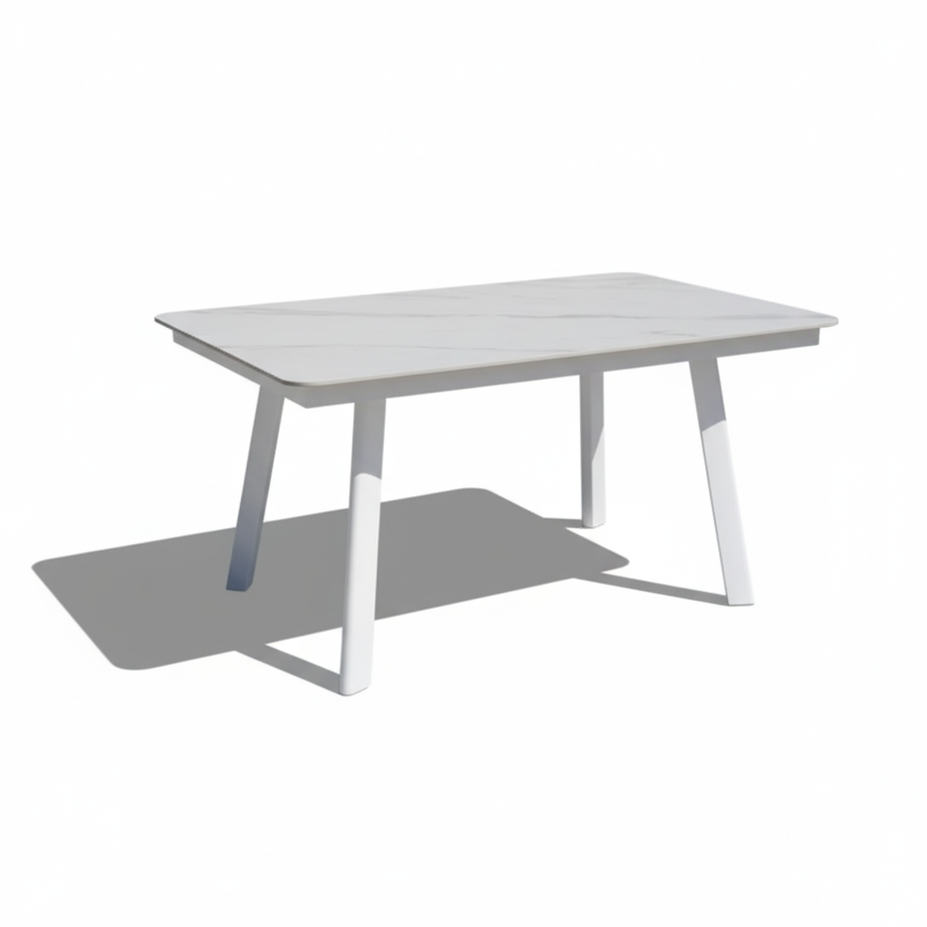 Patio Outdoor Aluminium Dining Set with Waterproof Cushions 6 Seats