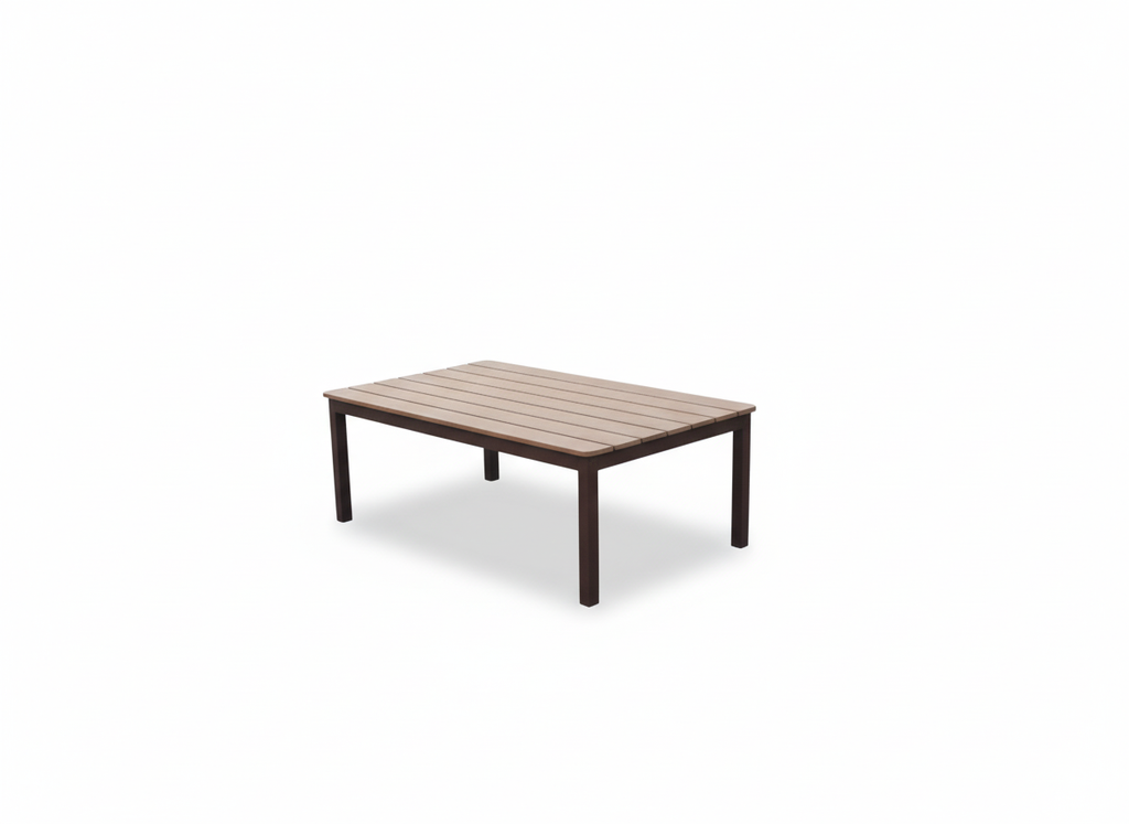 Patio Luxury Outdoor U-Shaped Sofa Set Aluminum Frame with Wood-Finish - Weather-Resistant Cushions
