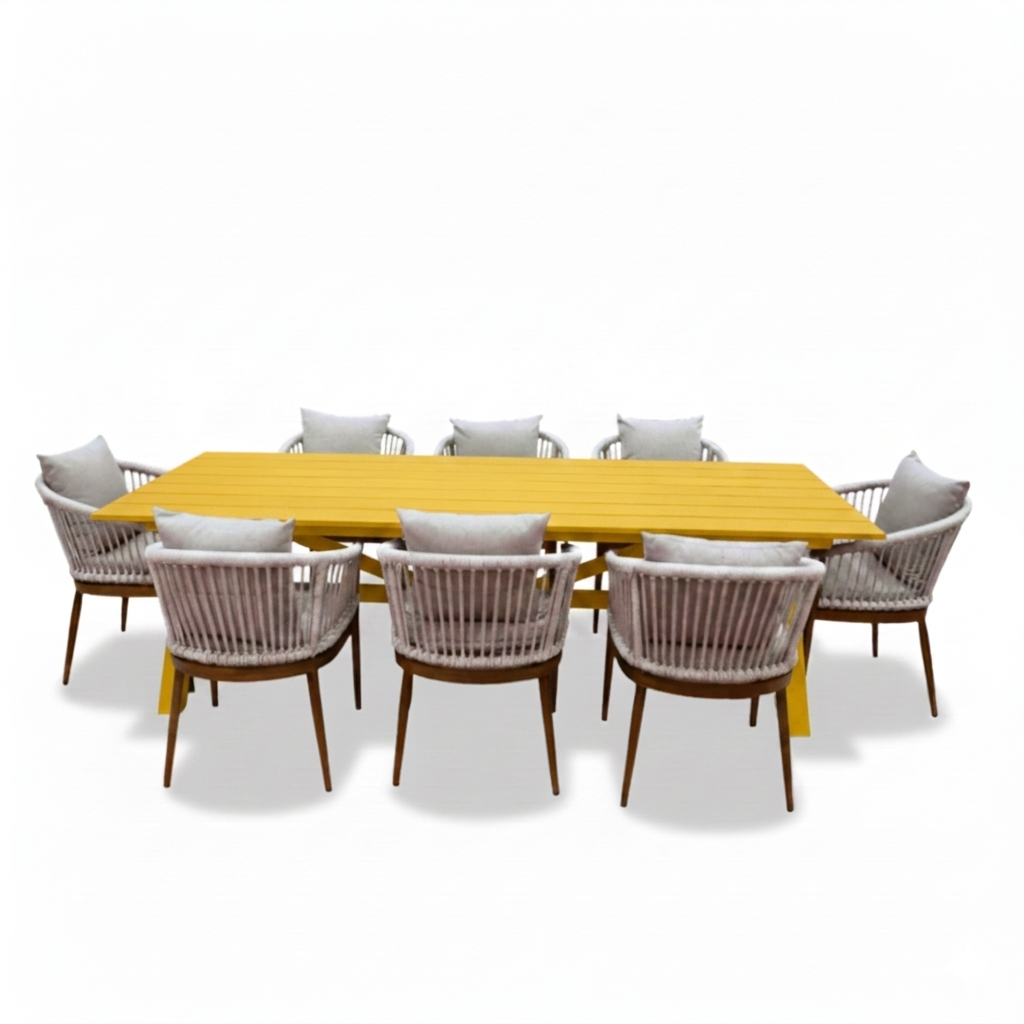 Patio 8-Seater Aluminium Top Outdoor Dining Set
