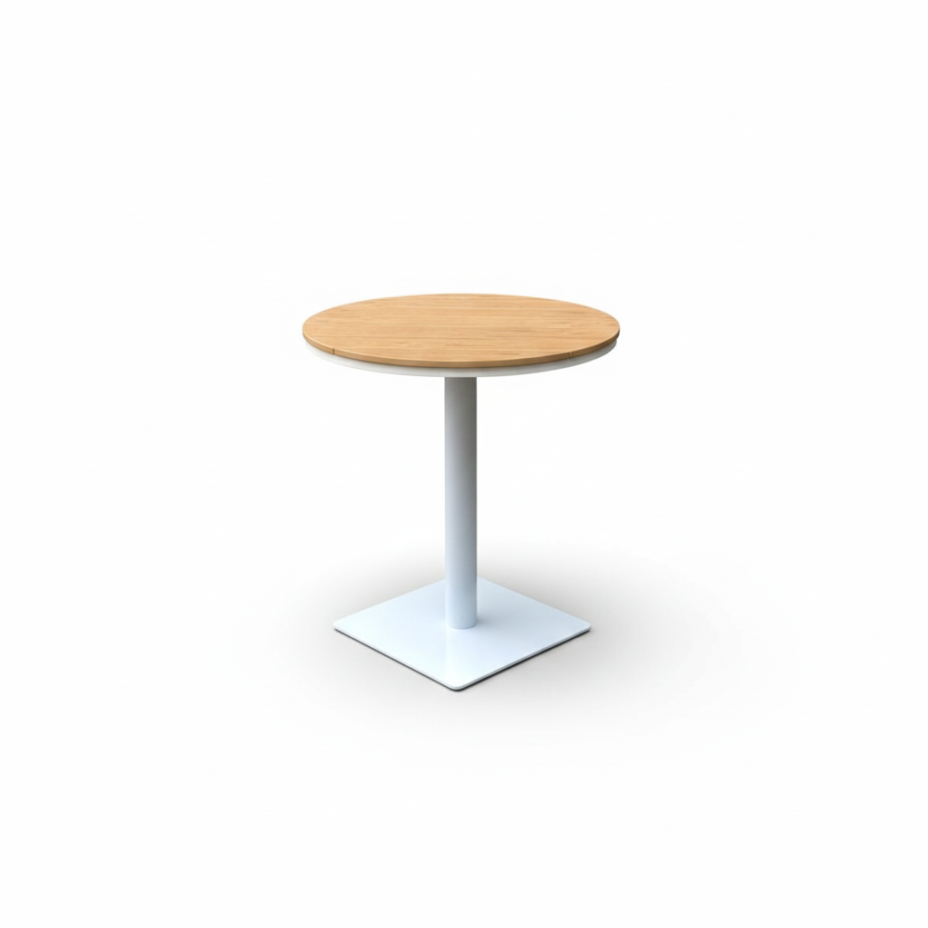 Patio NordicLine Aluminum Café Table with Wood-Effect Top