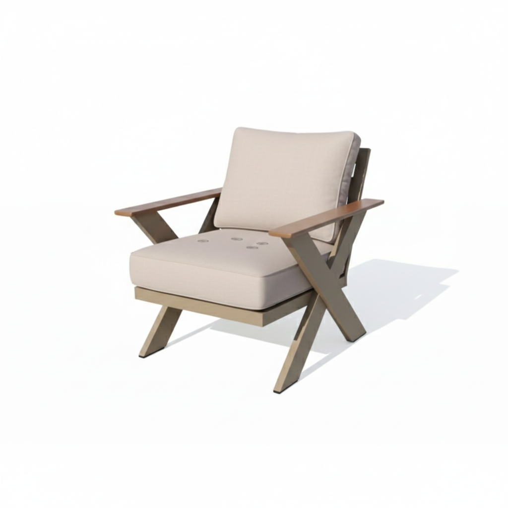 Patio Outdoor Comfort Collection: Sofa, Chairs & Table