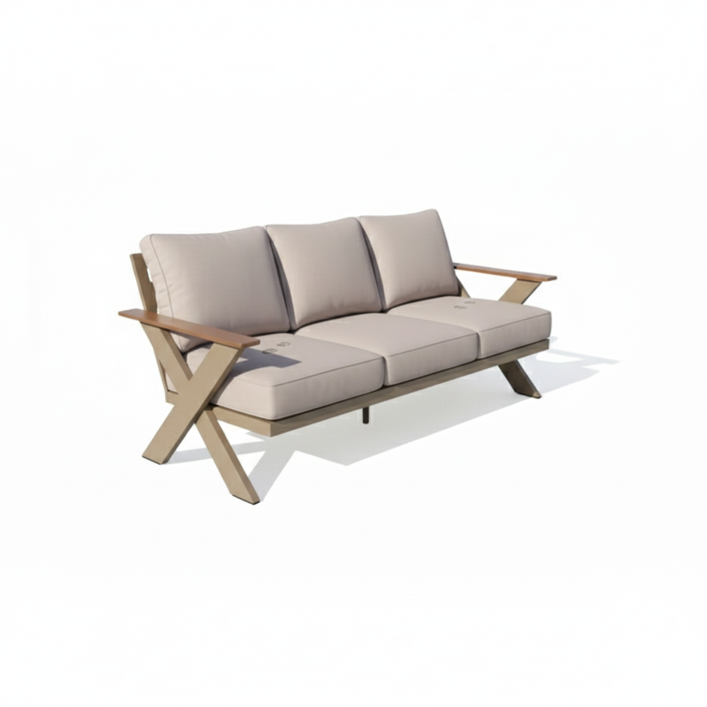 Patio Outdoor Comfort Collection: Sofa, Chairs & Table