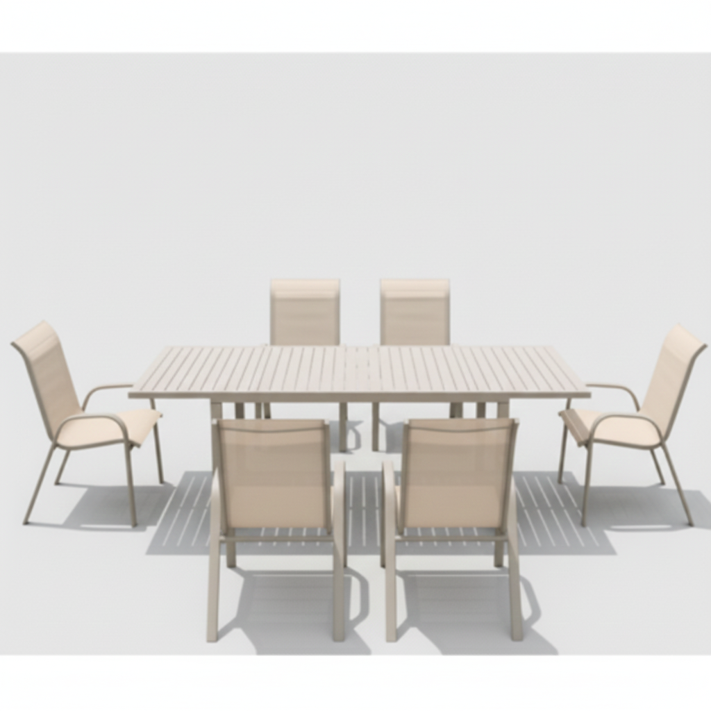 Patio Large Outdoor Dining Set with Aluminum Frame