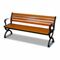 Patio Wood Garden Bench with Backrest