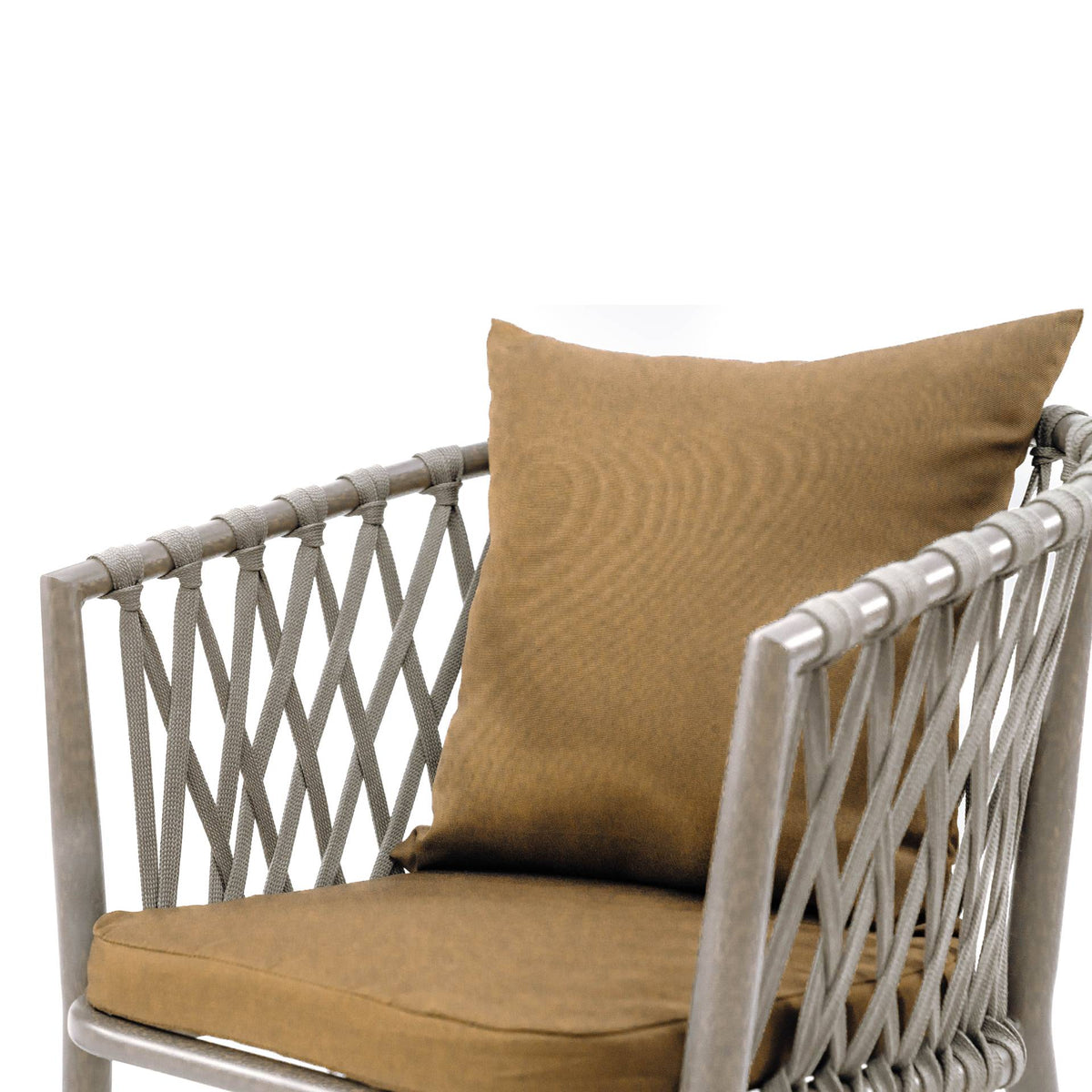 Patio Aluminium Rope Outdoor Chair, Khaki