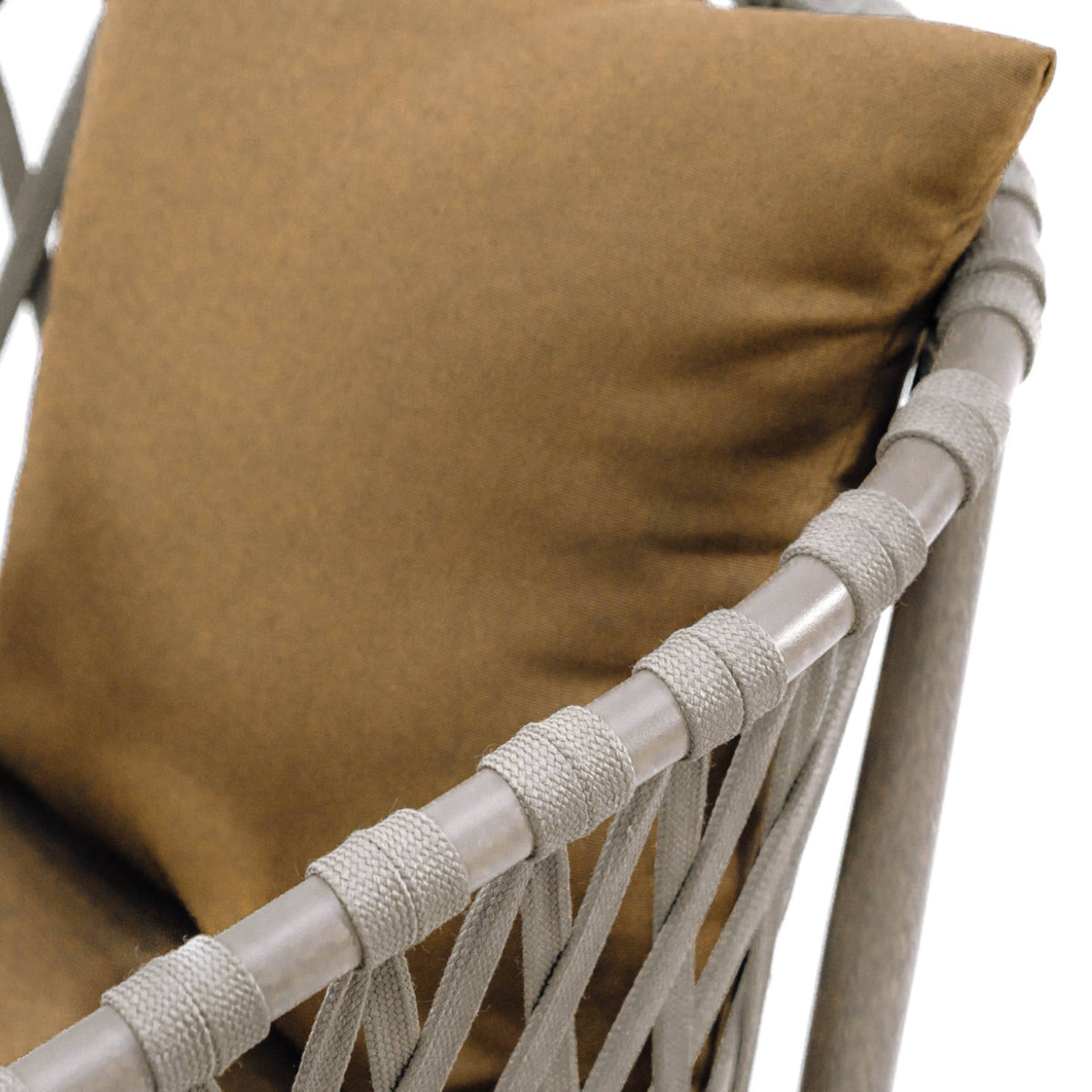 Patio Aluminium Rope Outdoor Chair, Khaki