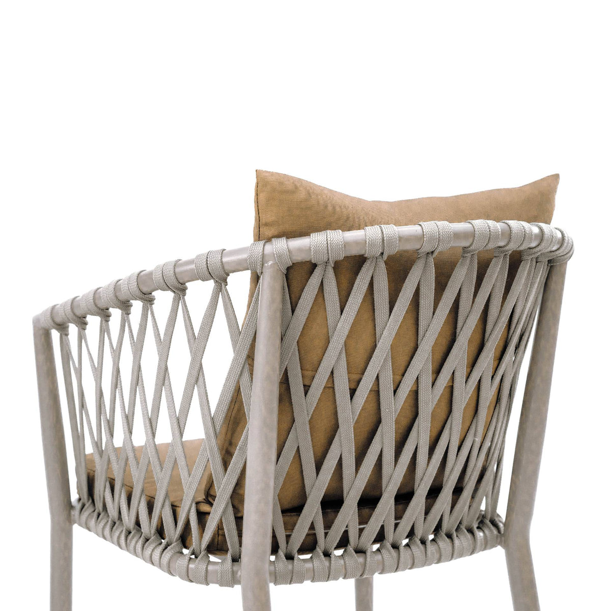 Patio Aluminium Rope Outdoor Chair, Khaki