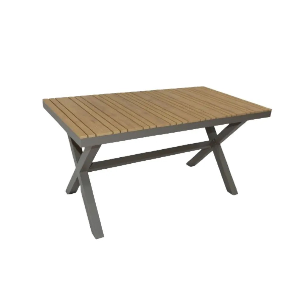 Patio Aluminum Outdoor Dining Table for 6 People Stylish & Weather-Resistant