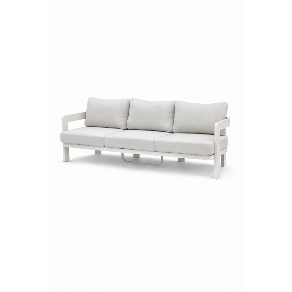 Capri Aluminium Sofa Set — 5-Seater Outdoor Furniture Set with Glass-Top Coffee Table