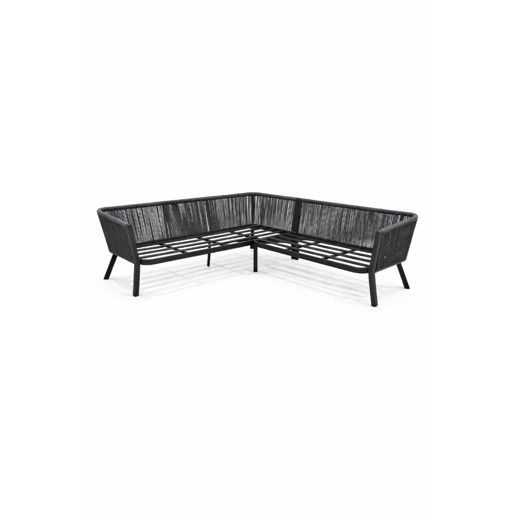 Positano Rope L-Shape Corner Sofa Set with Coffee Table — Outdoor Sectiona