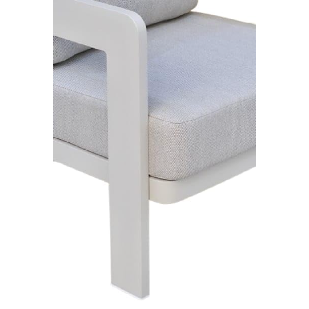 Capri Aluminium Sofa Set — 5-Seater Outdoor Furniture Set with Glass-Top Coffee Table
