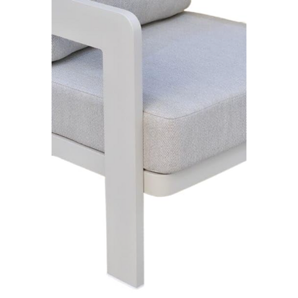 Capri Aluminium Sofa Set — 5-Seater Outdoor Furniture Set with Glass-Top Coffee Table