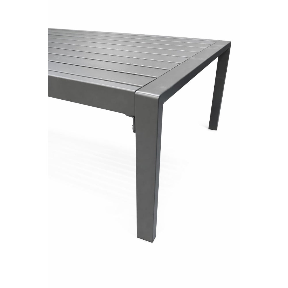 Santorini 7-Seater Outdoor Sofa Set with Coffee Table — Dark Grey Metal Frame