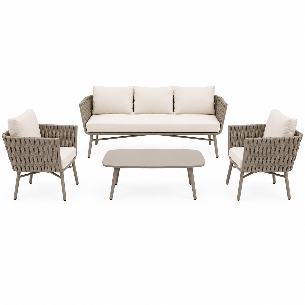 Marbella Rope 5-Seater Sofa Set — Resort Style Outdoor Set with Coffee Table Main image