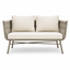 Marbella Rope Loveseat — Aluminium Outdoor Sofa, 2-Seater