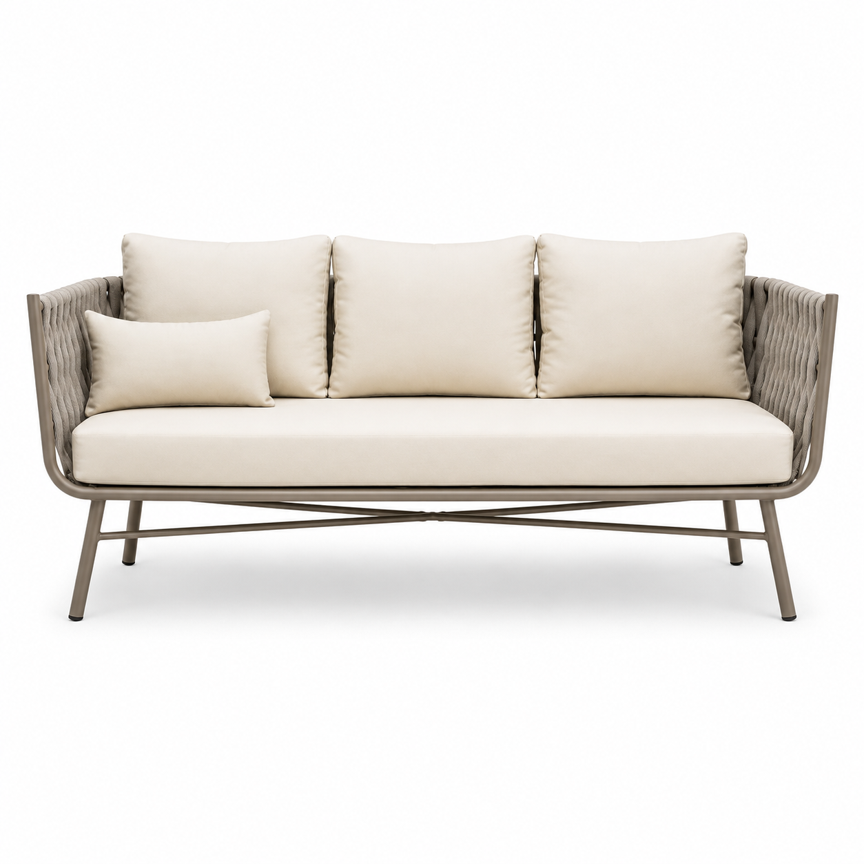 Marbella Rope Sofa — Aluminium Outdoor Sofa, 3-Seater Main image
