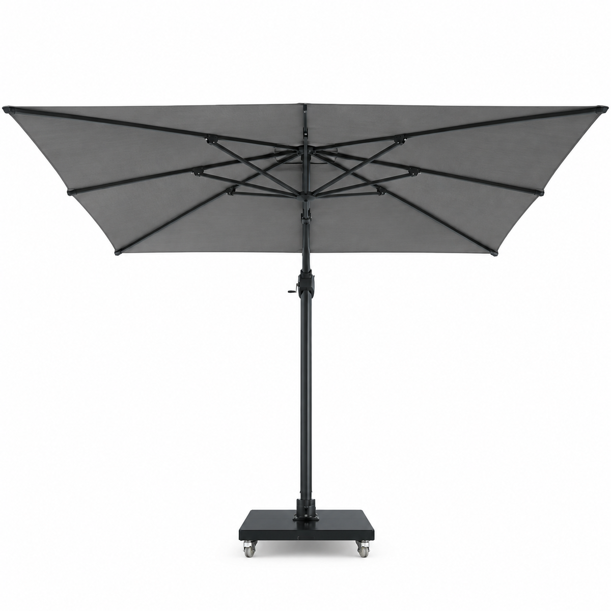 Patio 3x3M Outdoor Cantilever Umbrella with Aluminum Frame & Olefin Canopy - Dark Grey