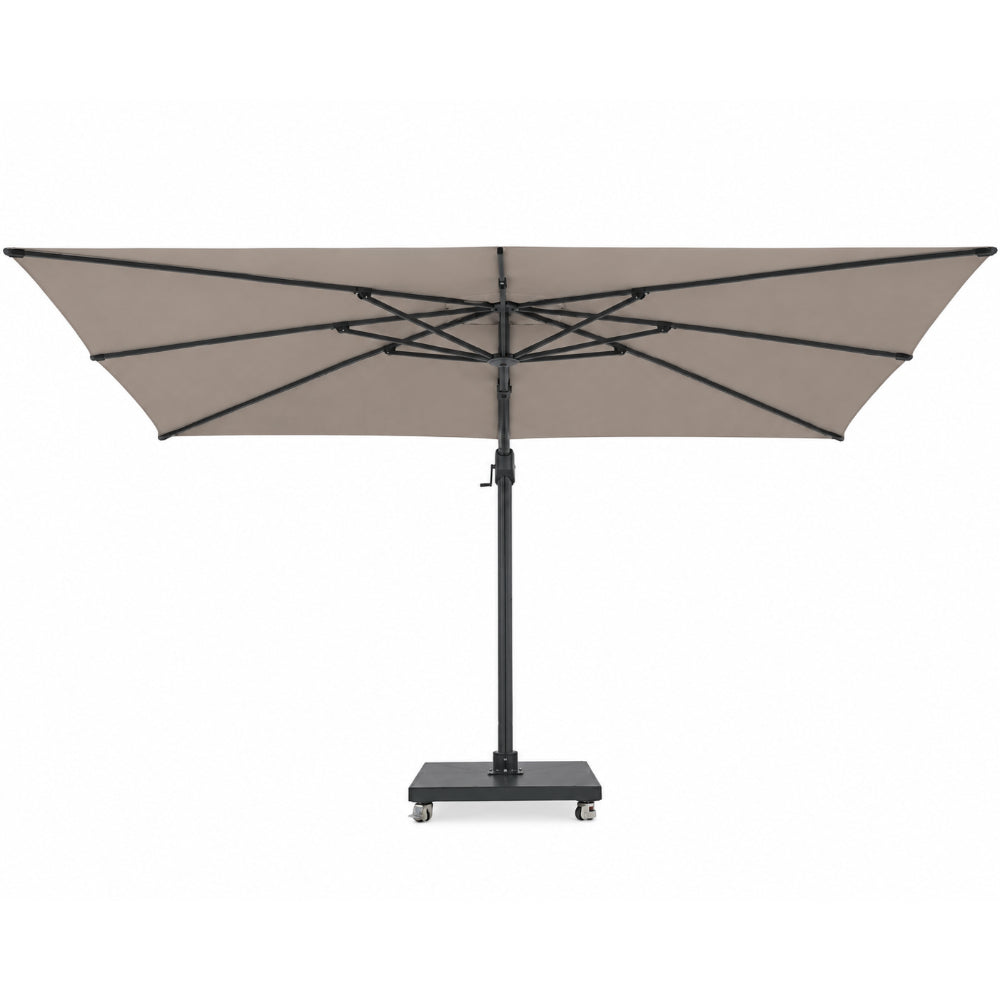 Patio 3x4M Outdoor Cantilever Umbrella with Aluminum Frame & Olefin Canopy - Dark Grey