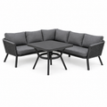 Positano Rope L-Shape Corner Sofa Set with Coffee Table — Outdoor Sectiona