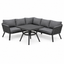 Positano Rope L-Shape Corner Sofa Set with Coffee Table — Outdoor Sectiona