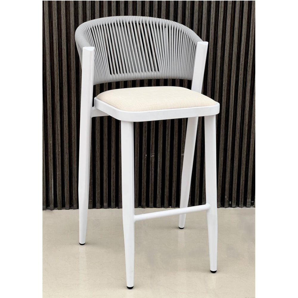 Patio Heystar Outdoor Bar Stool with Rope & Textilene Fabric