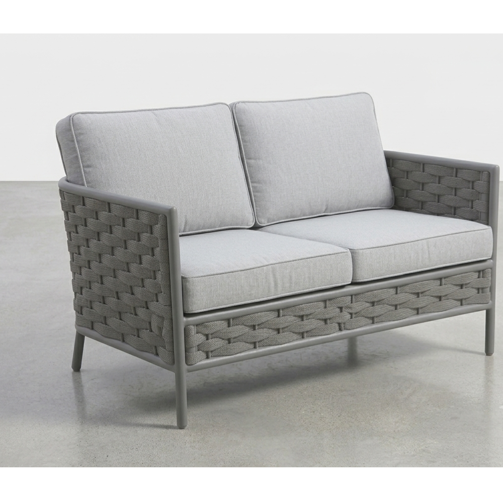 Patio 5-Seater Aluminum Outdoor Sofa Set with Coffee Table