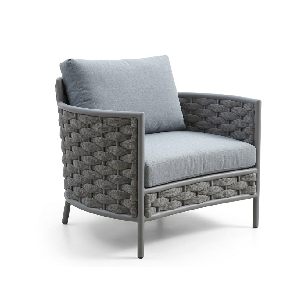 Patio 5-Seater Aluminum Outdoor Sofa Set with Coffee Table