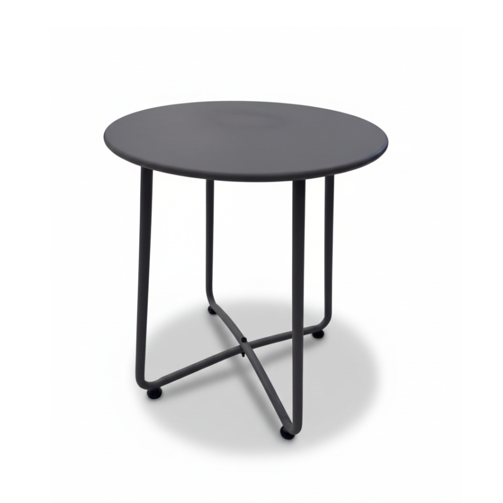 Patio Modern Round Metal Side Table