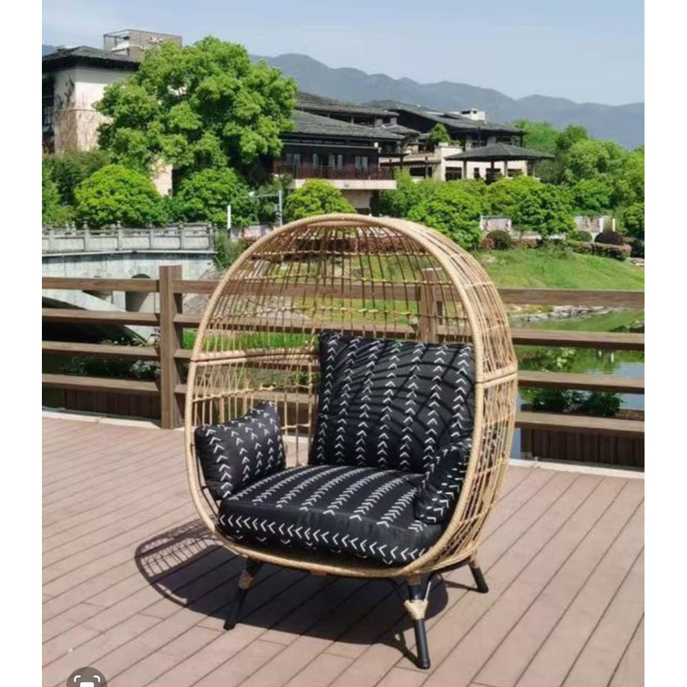 Patio Oversized Wicker Egg Chair