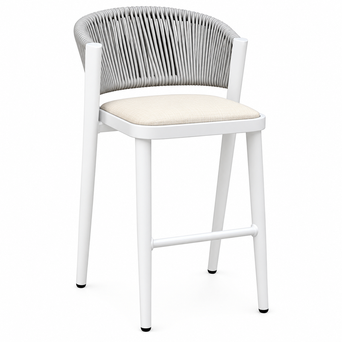 Patio Heystar Outdoor Bar Stool with Rope & Textilene Fabric