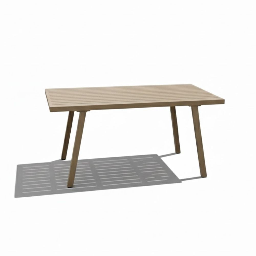 Patio 7-Seater Aluminum Outdoor Sofa Set with Coffee Table, Khaki