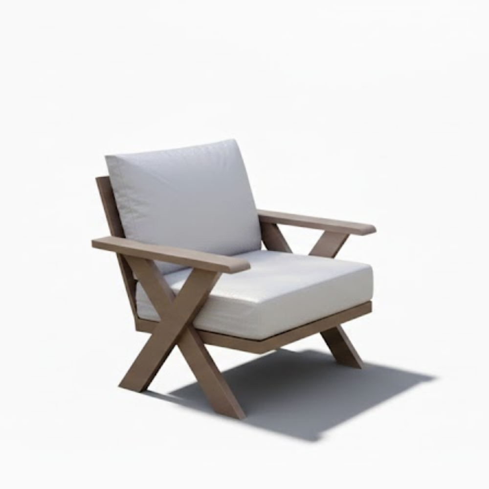 Patio 9-Seater Molded Plywood Outdoor Sofa Set, Beige