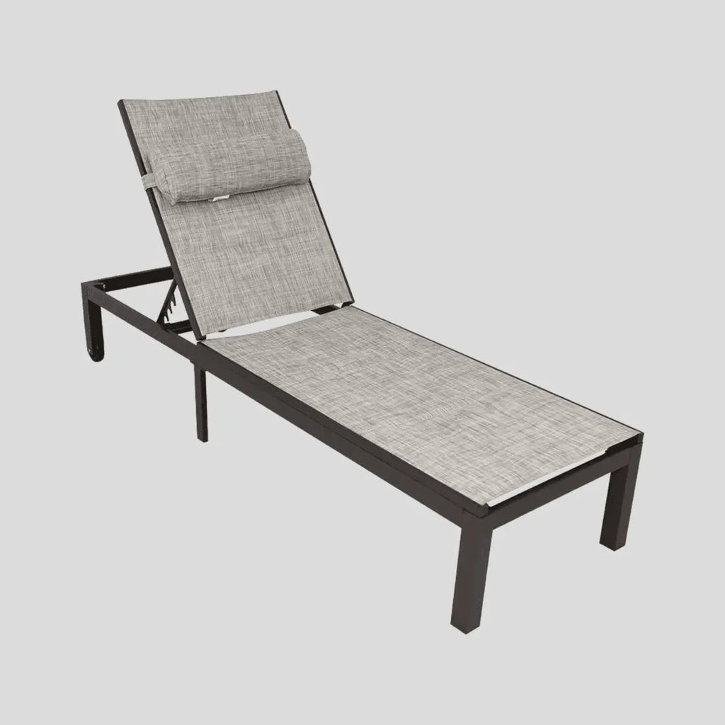 Patio Aluminum Adjustable Sunbed (1 pc only)